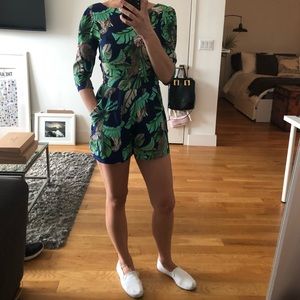 Banana leaf tropical romper
